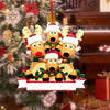 Personalized Cartoon PVC Christmas Reindeer Family Hanging Ornament With DIY Name Banner Reindeer Pendant For Christmas Tree Decoration