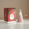 Christmas Scented Candle In Glass Cup Creative Soy Wax Candle Festive Gingerbread Man Santa Snowman Apple Tree Decoration Gift