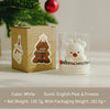 Christmas Scented Candle In Glass Cup Creative Soy Wax Candle Festive Gingerbread Man Santa Snowman Apple Tree Decoration Gift