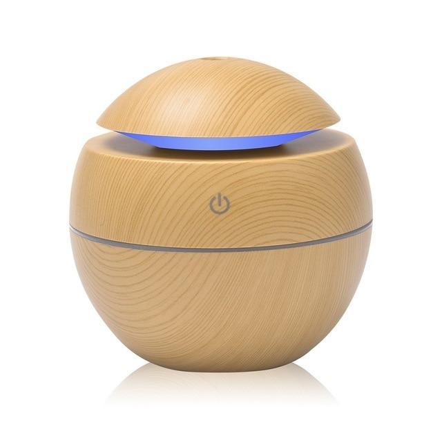 Modern NEW TREND Handmade Print Colorful Rose Mini USB Aroma Essential Oil Diffuser Ultrasonic Air Humidifier Mist Maker Aroma  7 Color LED Light Home Office Decor Diffuser for Living room and Bedroom