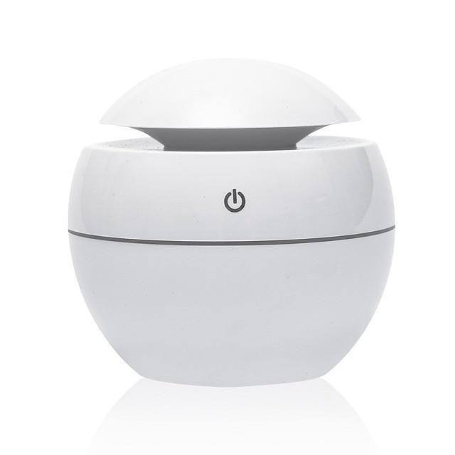 Modern NEW TREND Handmade Print Colorful Rose Mini USB Aroma Essential Oil Diffuser Ultrasonic Air Humidifier Mist Maker Aroma  7 Color LED Light Home Office Decor Diffuser for Living room and Bedroom