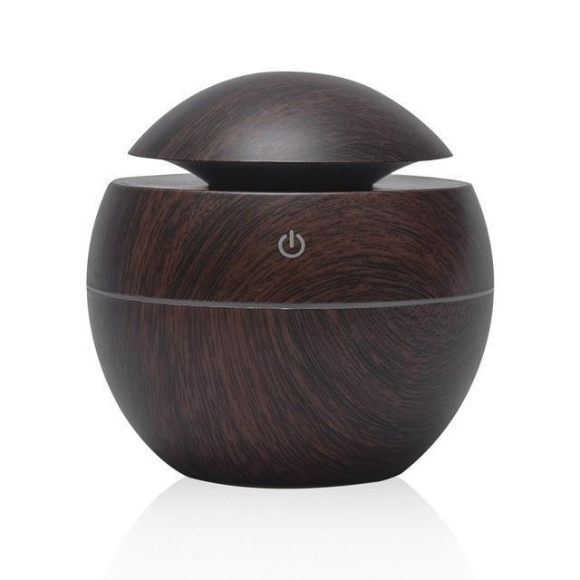 Modern NEW TREND Handmade Print Colorful Rose Mini USB Aroma Essential Oil Diffuser Ultrasonic Air Humidifier Mist Maker Aroma  7 Color LED Light Home Office Decor Diffuser for Living room and Bedroom