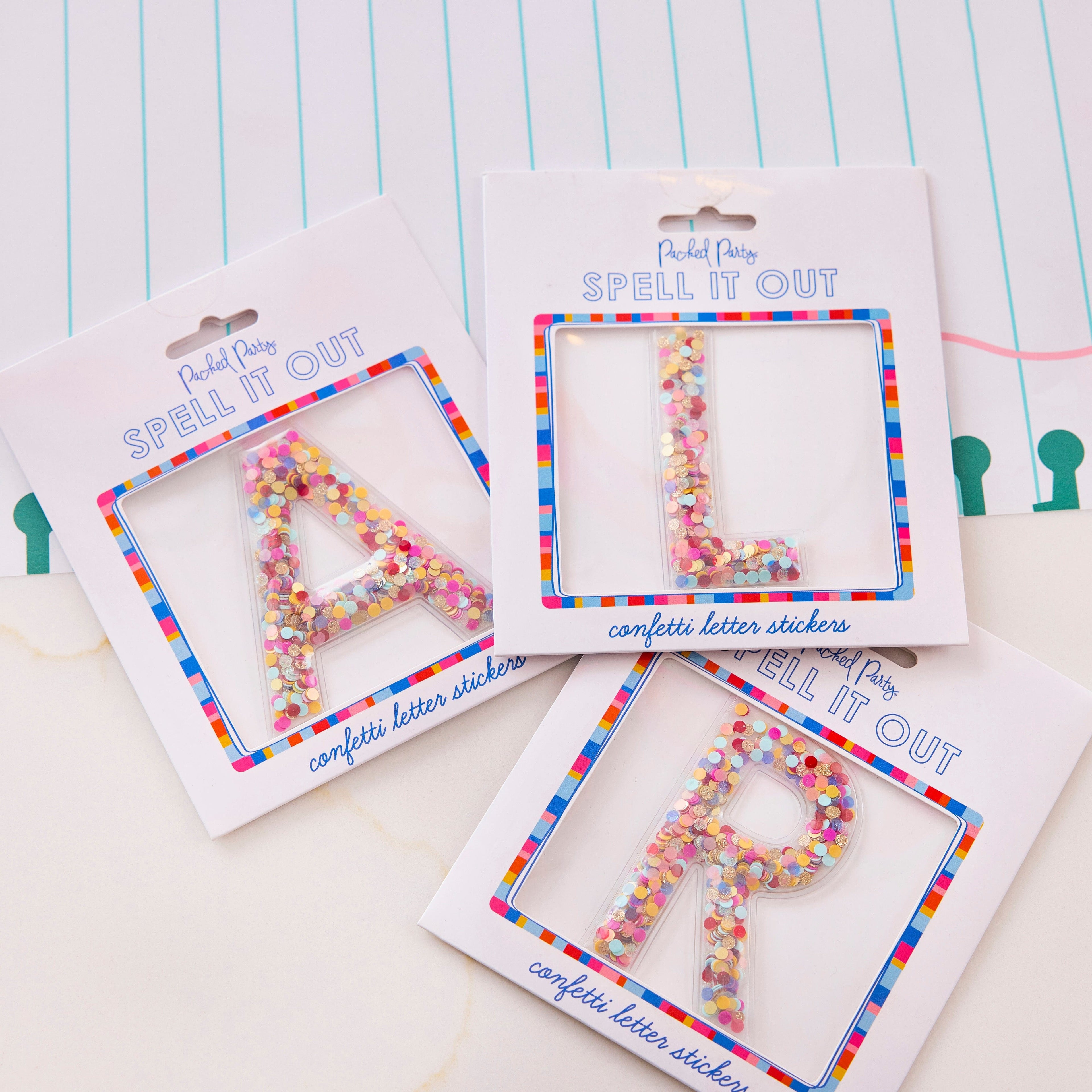 Confetti Letter Stickers - Adhesive Patches