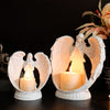 Praying Angel Candle Holder Resin Wing Statue Decorative Nordic Sculpture Tabletop Ornament Home Wedding Atmosphere
