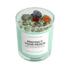 Crystal Manifestation Scented Candle Soy Wax With Natural Stones Dried Flowers Wood Wick Glass Jar Aromatherapy