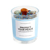 Crystal Manifestation Scented Candle Soy Wax With Natural Stones Dried Flowers Wood Wick Glass Jar Aromatherapy