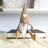 Scandinavian Coffee Gnome Christmas Ornaments Knitted Heart Pointy Hat Dangling Legs Felt Faceless Doll Nordic Home Decor Gift