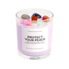 Crystal Manifestation Scented Candle Soy Wax With Natural Stones Dried Flowers Wood Wick Glass Jar Aromatherapy