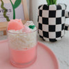 Handmade Scented Candle Soy Wax Dessert Strawberry Chocolate Glass Cup Home Decor Holiday Gift Christmas Halloween Party