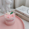 Handmade Scented Candle Soy Wax Dessert Strawberry Chocolate Glass Cup Home Decor Holiday Gift Christmas Halloween Party