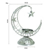 Crescent Moon Star Metal Candle Holder Hollow Out Incense Burner Ramadan Eid Decor Middle Eastern Desktop Ornament Gold