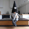 Scandinavian Coffee Gnome Christmas Ornaments Knitted Heart Pointy Hat Dangling Legs Felt Faceless Doll Nordic Home Decor Gift