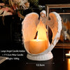 Praying Angel Candle Holder Resin Wing Statue Decorative Nordic Sculpture Tabletop Ornament Home Wedding Atmosphere