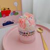 Handmade Scented Candle Soy Wax Dessert Strawberry Chocolate Glass Cup Home Decor Holiday Gift Christmas Halloween Party