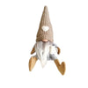 Scandinavian Coffee Gnome Christmas Ornaments Knitted Heart Pointy Hat Dangling Legs Felt Faceless Doll Nordic Home Decor Gift