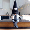 Scandinavian Coffee Gnome Christmas Ornaments Knitted Heart Pointy Hat Dangling Legs Felt Faceless Doll Nordic Home Decor Gift