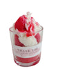 Handmade Scented Candle Soy Wax Dessert Strawberry Chocolate Glass Cup Home Decor Holiday Gift Christmas Halloween Party