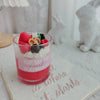 Handmade Scented Candle Soy Wax Dessert Strawberry Chocolate Glass Cup Home Decor Holiday Gift Christmas Halloween Party