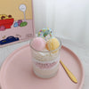 Handmade Scented Candle Soy Wax Dessert Strawberry Chocolate Glass Cup Home Decor Holiday Gift Christmas Halloween Party