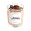 Crystal Manifestation Scented Candle Soy Wax With Natural Stones Dried Flowers Wood Wick Glass Jar Aromatherapy