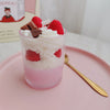 Handmade Scented Candle Soy Wax Dessert Strawberry Chocolate Glass Cup Home Decor Holiday Gift Christmas Halloween Party