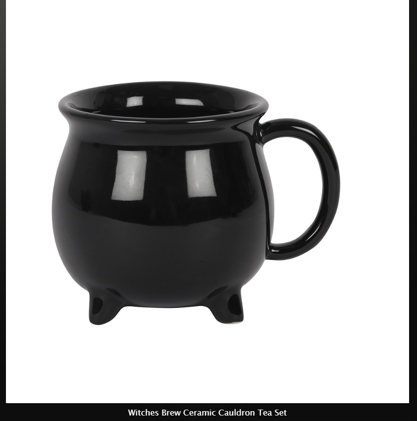 Witches Brew Ceramic Cauldron Tea Set