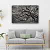 Monochrome Angel Oak Tree Canvas Wall Art