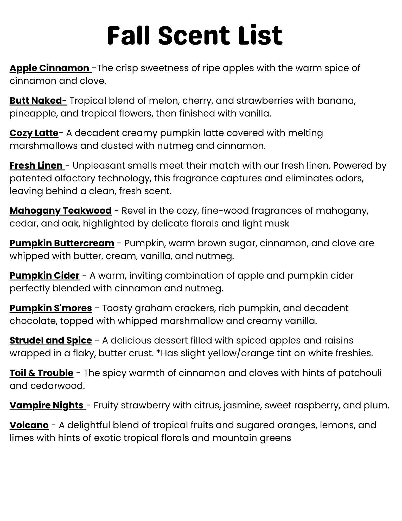 Fall freshie for autumn home décor and fragrance