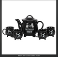 Witches Brew Ceramic Cauldron Tea Set